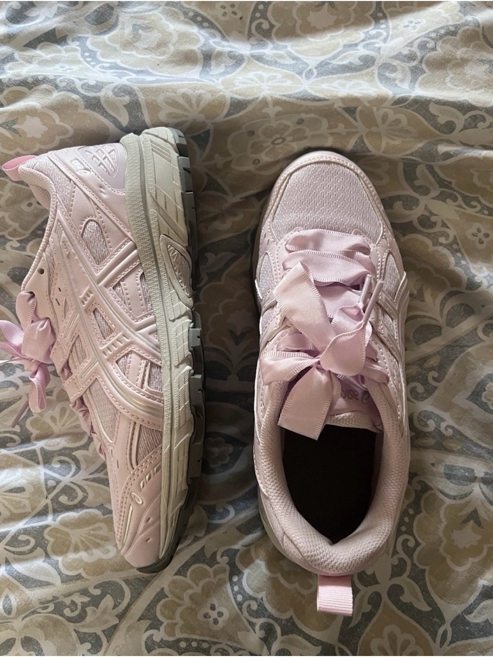 ASICS Cosmos Athletic Shoes in Soft Pink and Silver - Picture 4 of 4